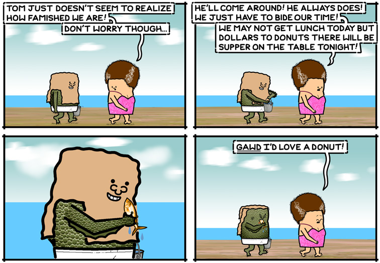 Fishperson has A Snack